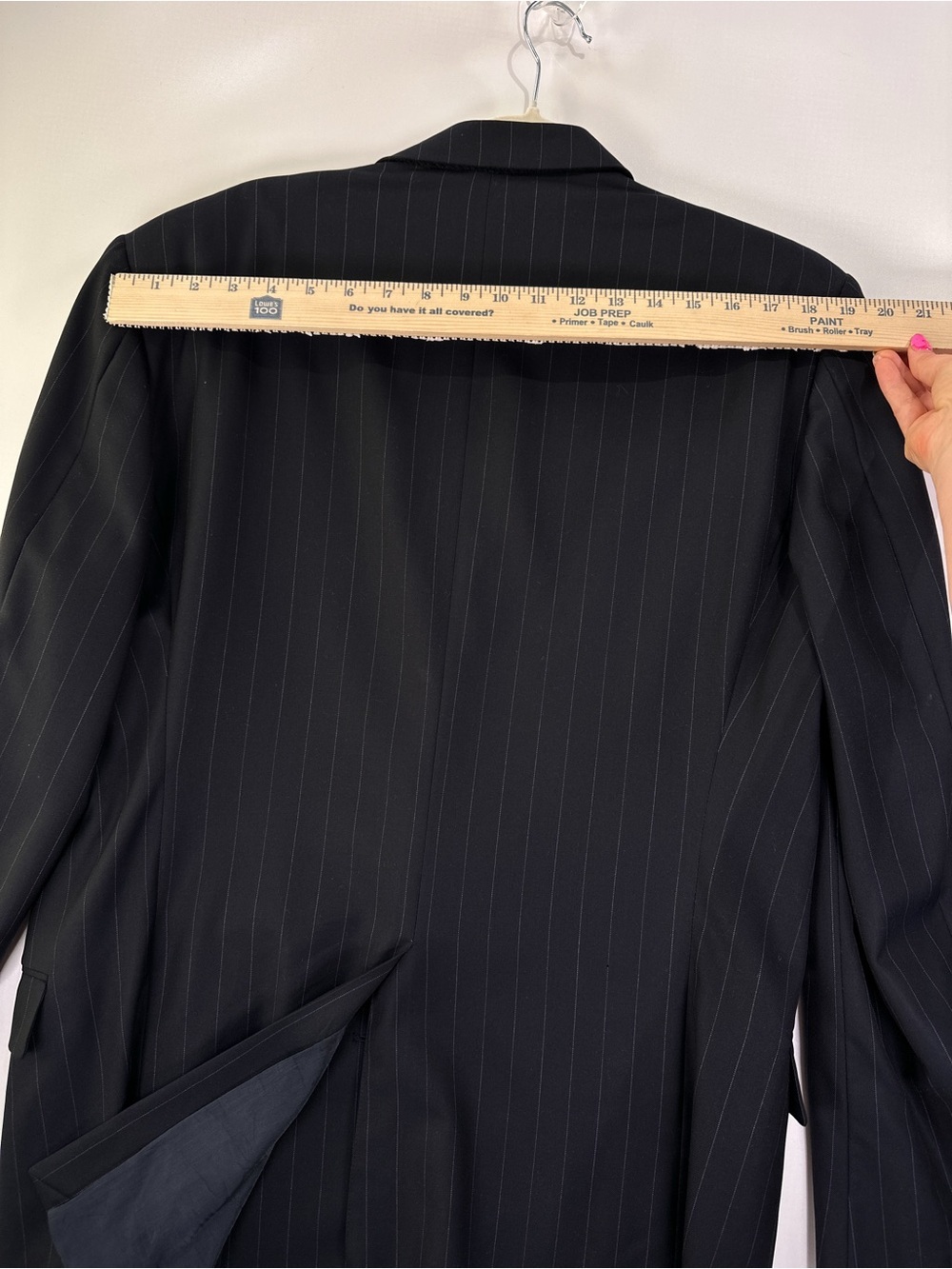Hickey Freeman Madison Two-Piece Pinstripe Suit Loro Piana Super 130s Wool Navy - Picture 9 of 16